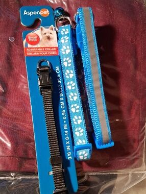New! Aspen Pet 3 Small Adjustable  Dog Collars